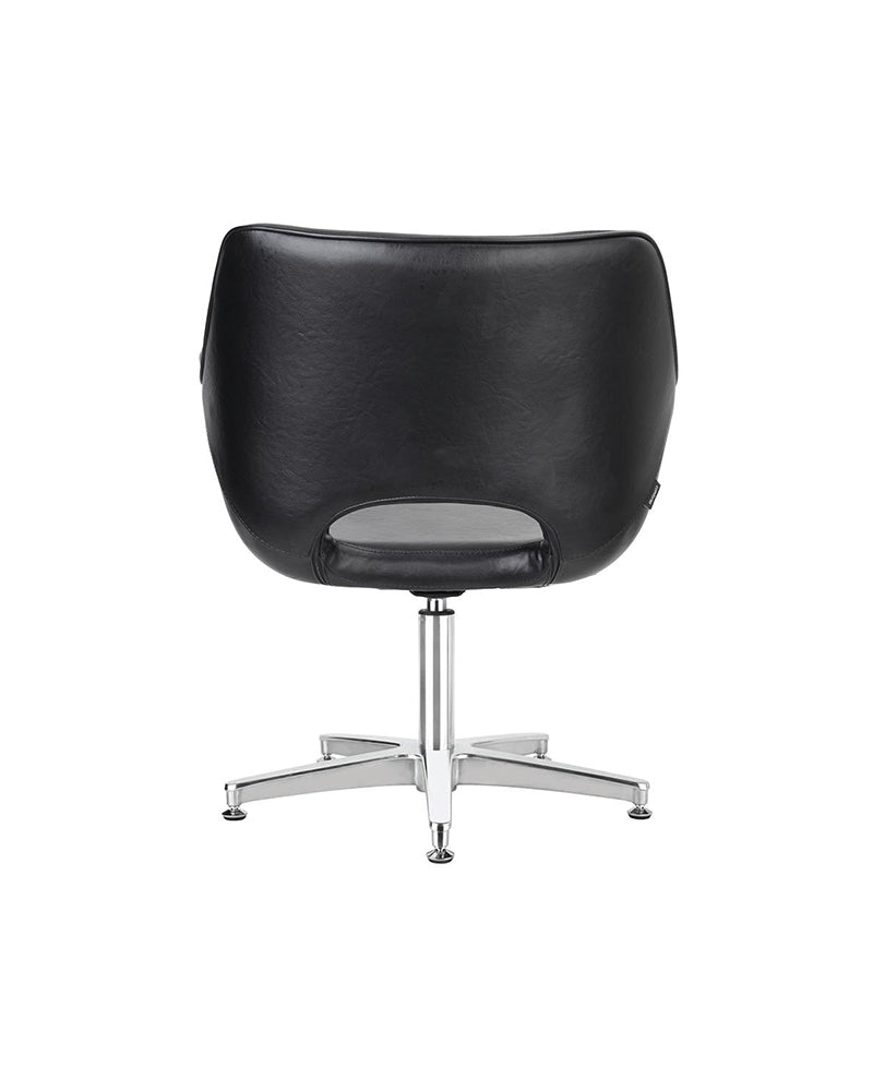 Chloe Black - Black Waiting chair - Chrome cross base